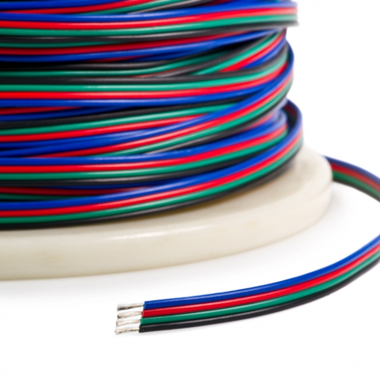 4pin RGB+ Power Wire Cable 0.5mm Copper Core For DC12/24V RGB Color change flexible LED Strip Lighting, 1meter by sale 4pin RGB+ Power Wire Cable 0.5mm Copper Core For DC12/24V RGB Color change flexible LED Strip Lighting, 1meter by sale